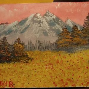 Original mountain view painting